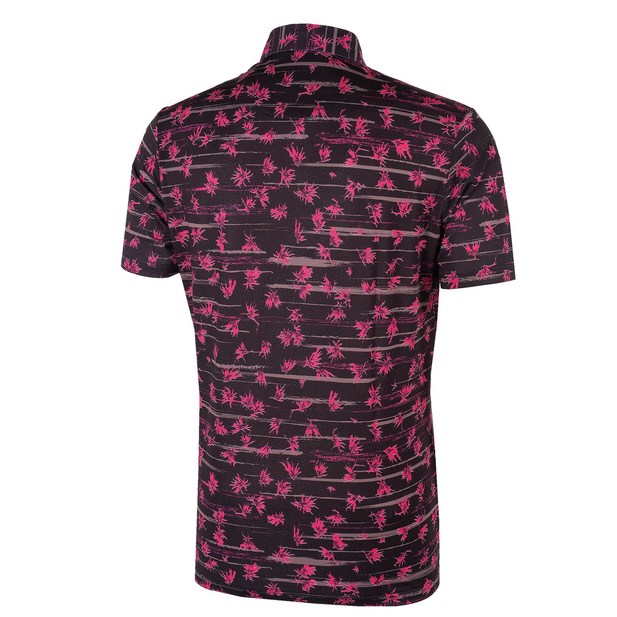 Galvin Green Malik Golf Polo Shirt Pink/Black